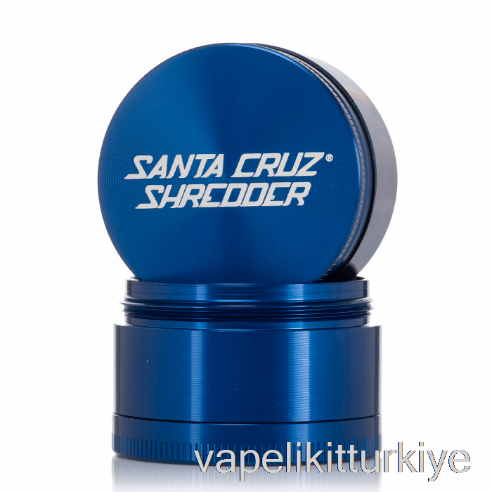 Vape Kalem Vape Mate Santa Cruz Parçalayıcı 2,2 Inç Orta 4 Parçalı öğütücü Mavi (53 Mm)